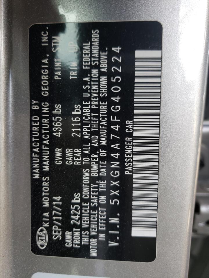 Photo 10 from auction – 2015 KIA OPTIMA EX with VIN 5XXGN4A74FG405224