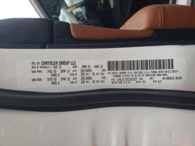 Photo 10 from auction – 2013 JEEP GRAND CHER with VIN 1C4RJFCT0DC522337