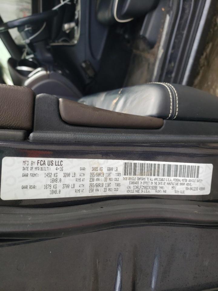 Photo 10 from auction – 2016 JEEP GRAND CHER with VIN 1C4RJFCM0GC419299