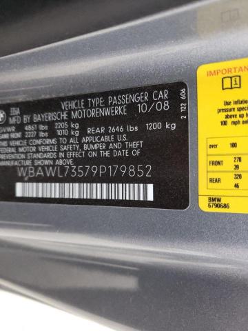 Photo 10 from auction – 2009 BMW 335 I with VIN WBAWL73579P179852