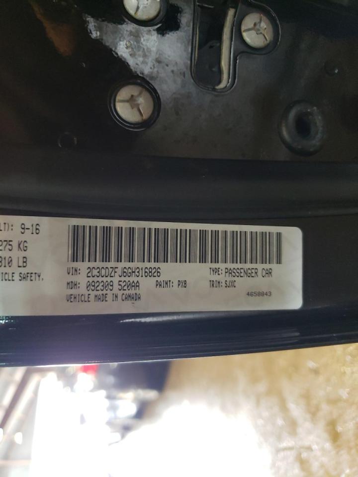 Photo 10 from auction – 2016 DODGE CHALLENGER with VIN 2C3CDZFJ6GH316826