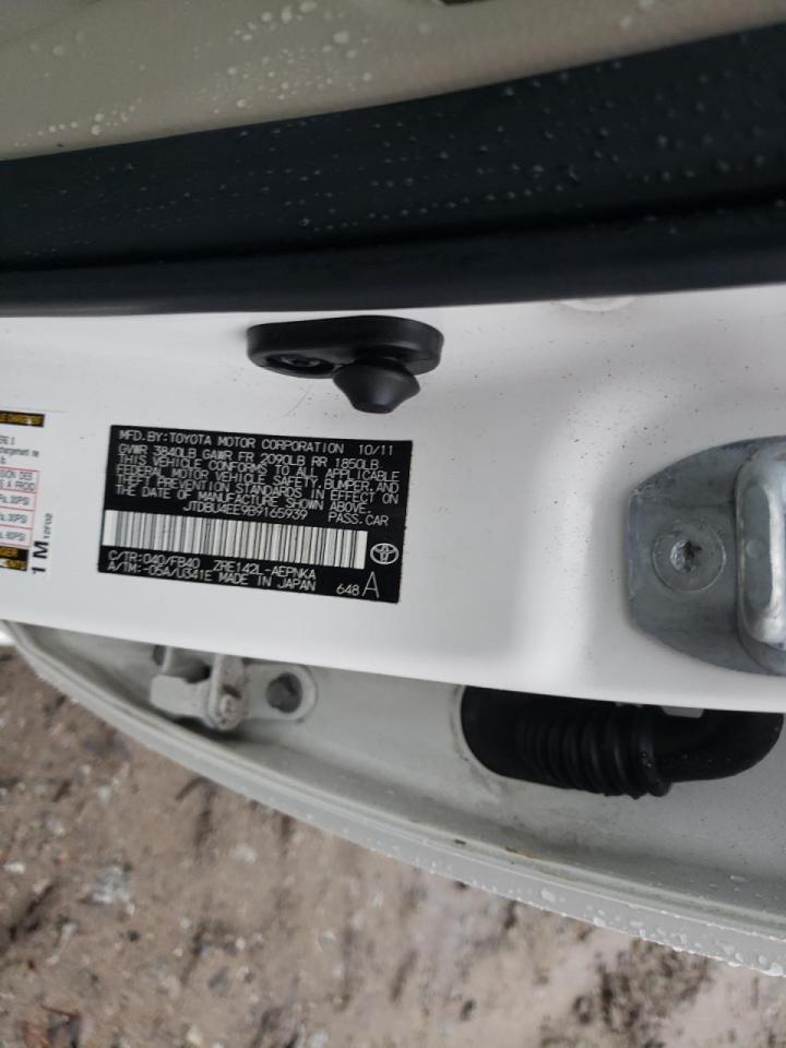 Photo 10 from auction – 2011 TOYOTA COROLLA BA with VIN JTDBU4EE9B9165939