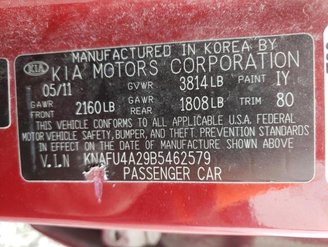 Photo 10 from auction – 2011 KIA FORTE EX with VIN KNAFU4A29B5462579