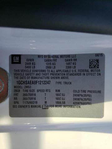 Photo 10 from auction – 2015 CHEVROLET COLORADO with VIN 1GCHSAEA8F1212247