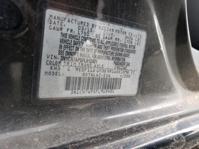 Foto 10 de la subasta – 2015 NISSAN VERSA con VIN 3N1CN7AP5FL912401