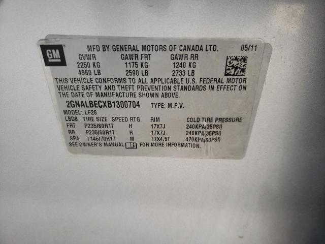 Photo 10 from auction – 2011 CHEVROLET EQUINOX LS with VIN 2GNALBECXB1300704