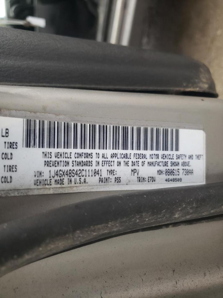 Photo 10 from auction – 2002 JEEP GRAND CHER with VIN 1J4GX48S42C111041
