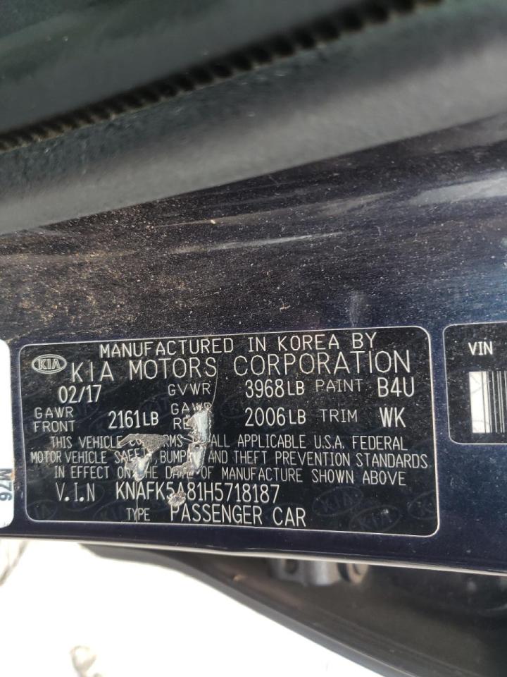 Photo 10 from auction – 2017 KIA FORTE LX with VIN KNAFK5A81H5718187