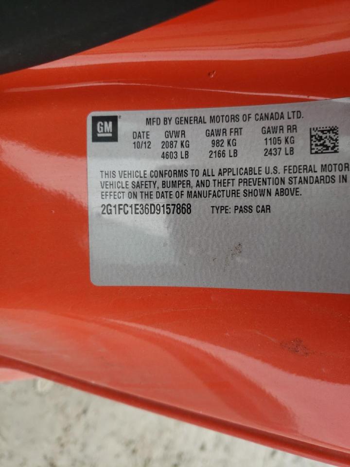 Photo 10 from auction – 2013 CHEVROLET CAMARO with VIN 2G1FC1E36D9157868