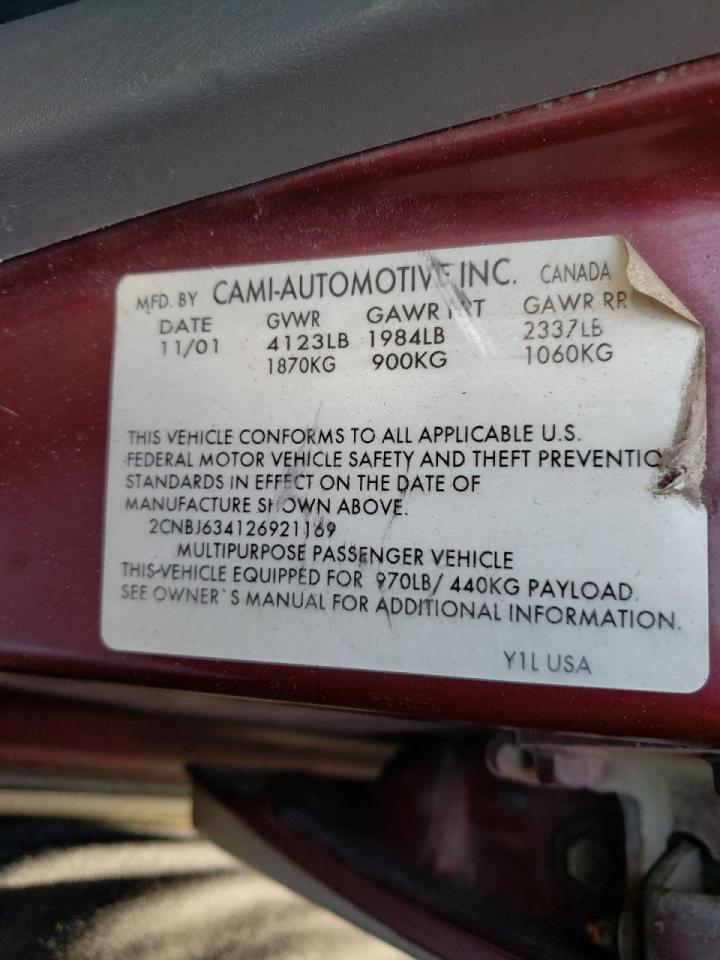Photo 10 from auction – 2002 CHEVROLET TRACKER LT with VIN 2CNBJ634126921169