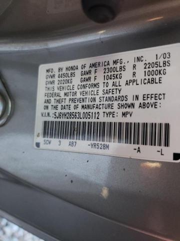 Photo 10 from auction – 2003 HONDA ELEMENT EX with VIN 5J6YH28563L005112