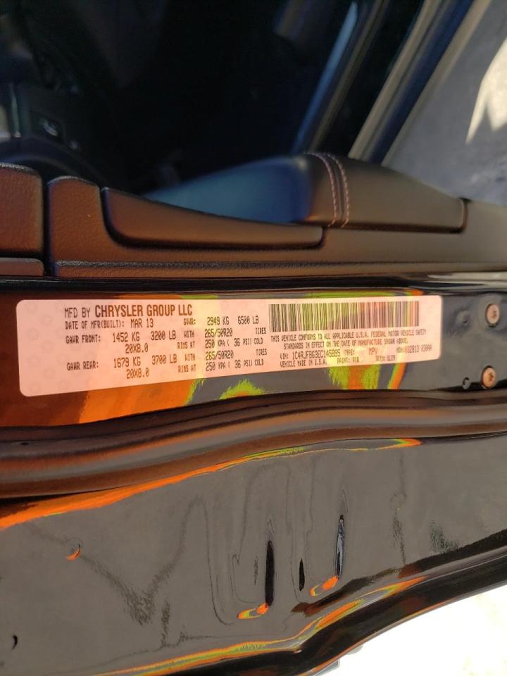 Photo 10 from auction – 2014 JEEP GRAND CHER with VIN 1C4RJFBG3EC145895