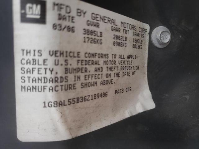 Photo 10 from auction – 2006 SATURN ION LEVEL with VIN 1G8AL55B36Z189406