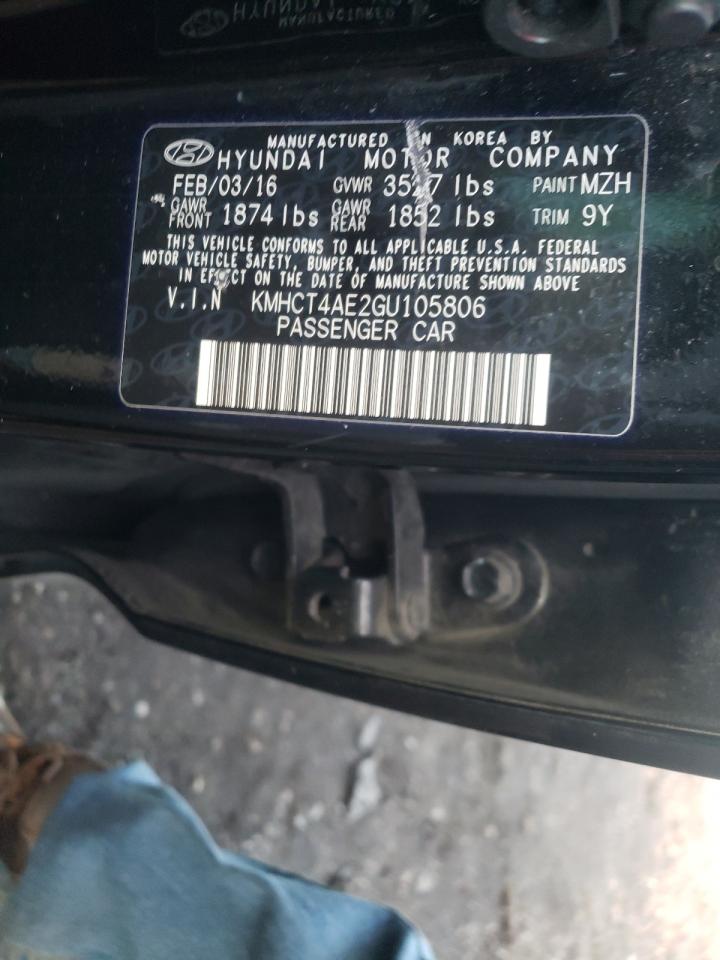 Photo 10 from auction – 2016 HYUNDAI ACCENT SE with VIN KMHCT4AE2GU105806