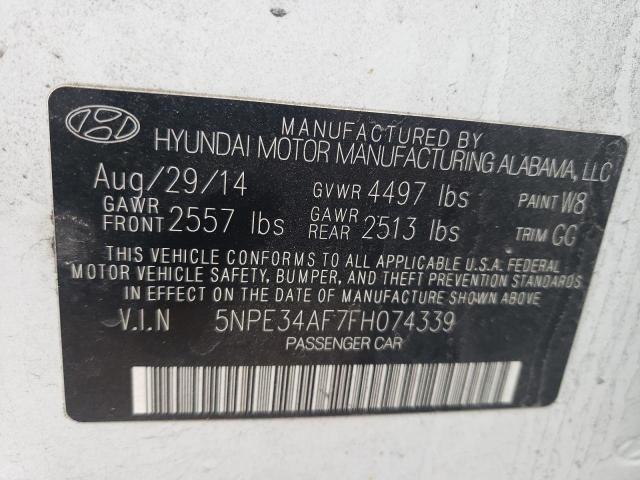 Photo 10 from auction – 2015 HYUNDAI SONATA SPO with VIN 5NPE34AF7FH074339