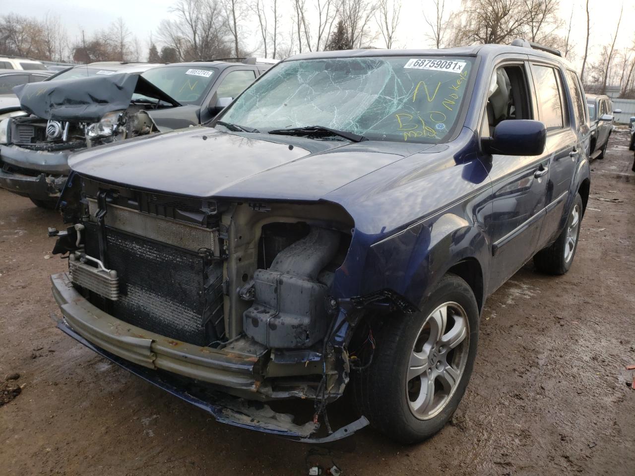Foto 2 de la subasta – 2013 HONDA PILOT EXL con VIN 5FNYF4H52DB008178