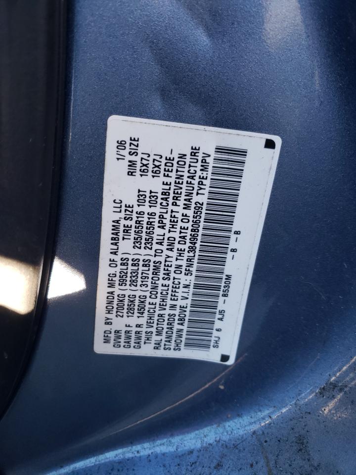 Photo 10 from auction – 2006 HONDA ODYSSEY EX with VIN 5FNRL38496B065592