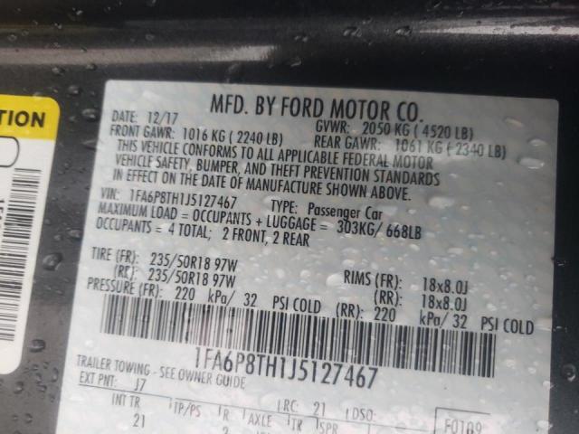 Photo 10 from auction – 2018 FORD MUSTANG with VIN 1FA6P8TH1J5127467