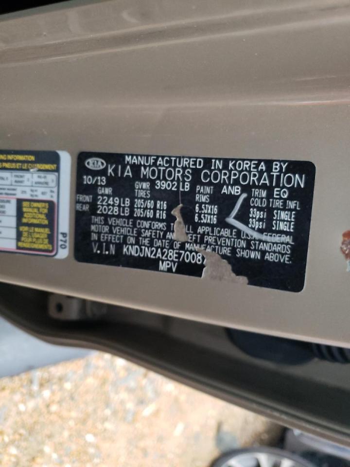 Photo 10 from auction – 2014 KIA SOUL with VIN KNDJN2A28E7008704