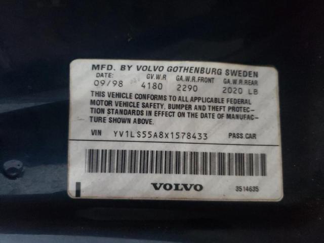 Photo 10 from auction – 1999 VOLVO S70 with VIN YV1LS55A8X1578433