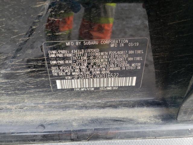 Photo 10 from auction – 2019 SUBARU CROSSTREK with VIN JF2GTAEC2KH316522