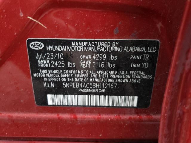 Photo 10 from auction – 2011 HYUNDAI SONATA GLS with VIN 5NPEB4AC5BH112167