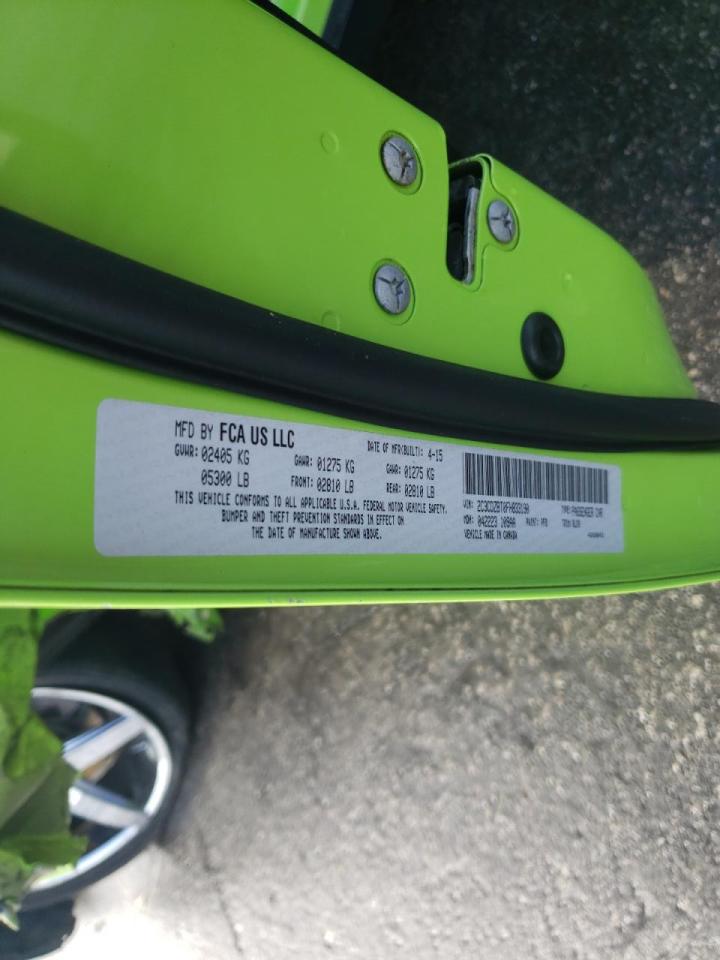 Photo 10 from auction – 2015 DODGE CHALLENGER with VIN 2C3CDZBT0FH833190
