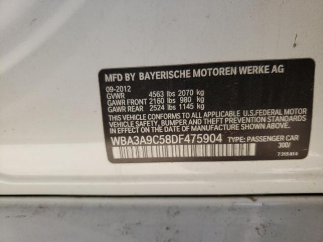 Photo 10 from auction – 2013 BMW 335 I with VIN WBA3A9C58DF475904