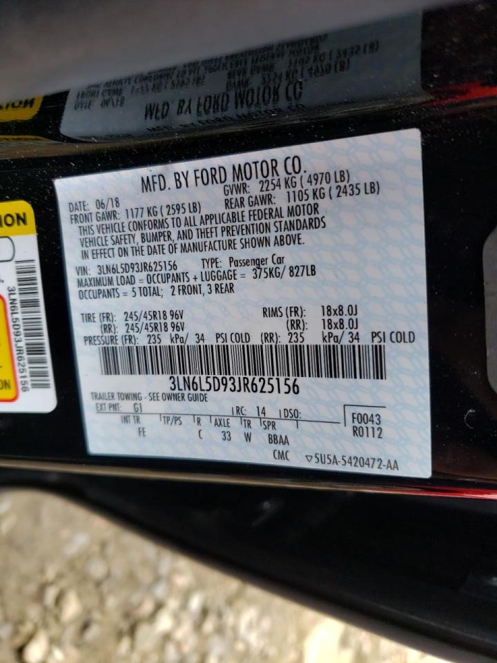 Photo 10 from auction – 2018 LINCOLN MKZ SELECT with VIN 3LN6L5D93JR625156