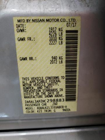 Photo 10 from auction – 2017 NISSAN ALTIMA 2.5 with VIN 1N4AL3AP2HC298883