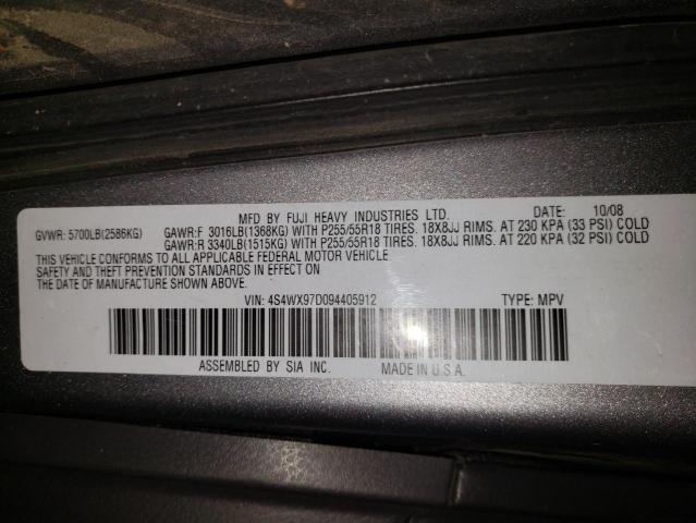 Photo 10 from auction – 2009 SUBARU TRIBECA LI with VIN 4S4WX97D094405912