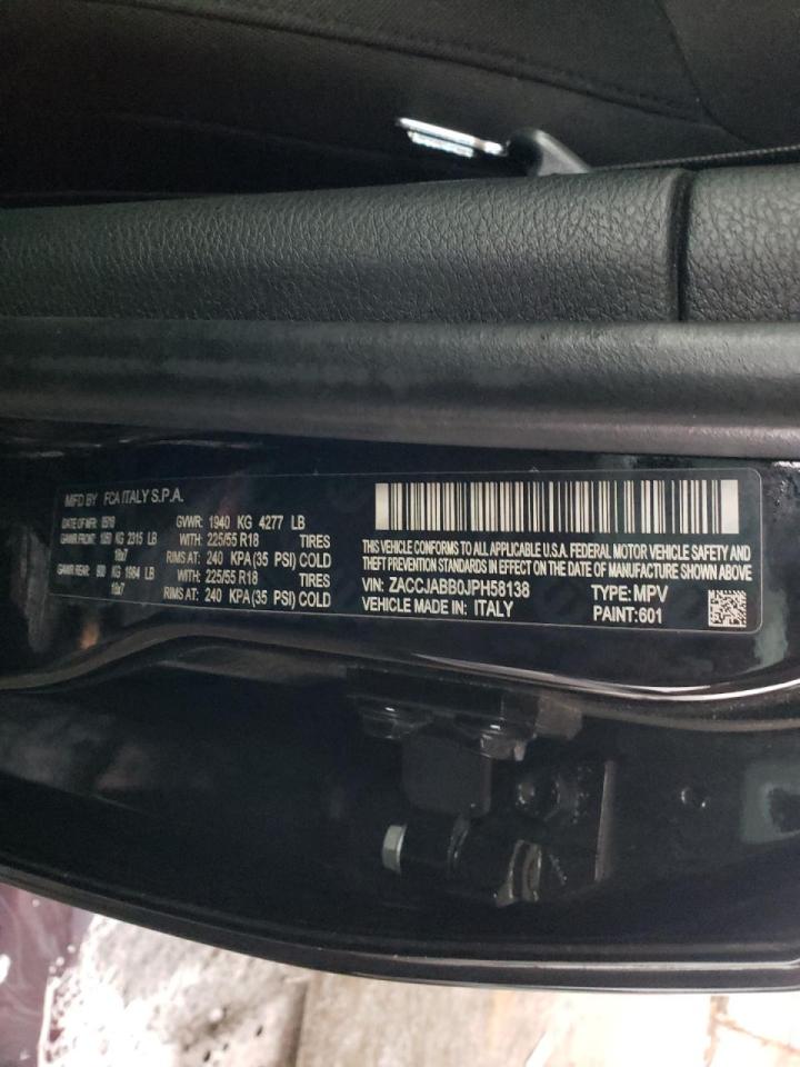 Photo 10 from auction – 2018 JEEP RENEGADE L with VIN ZACCJABB0JPH58138