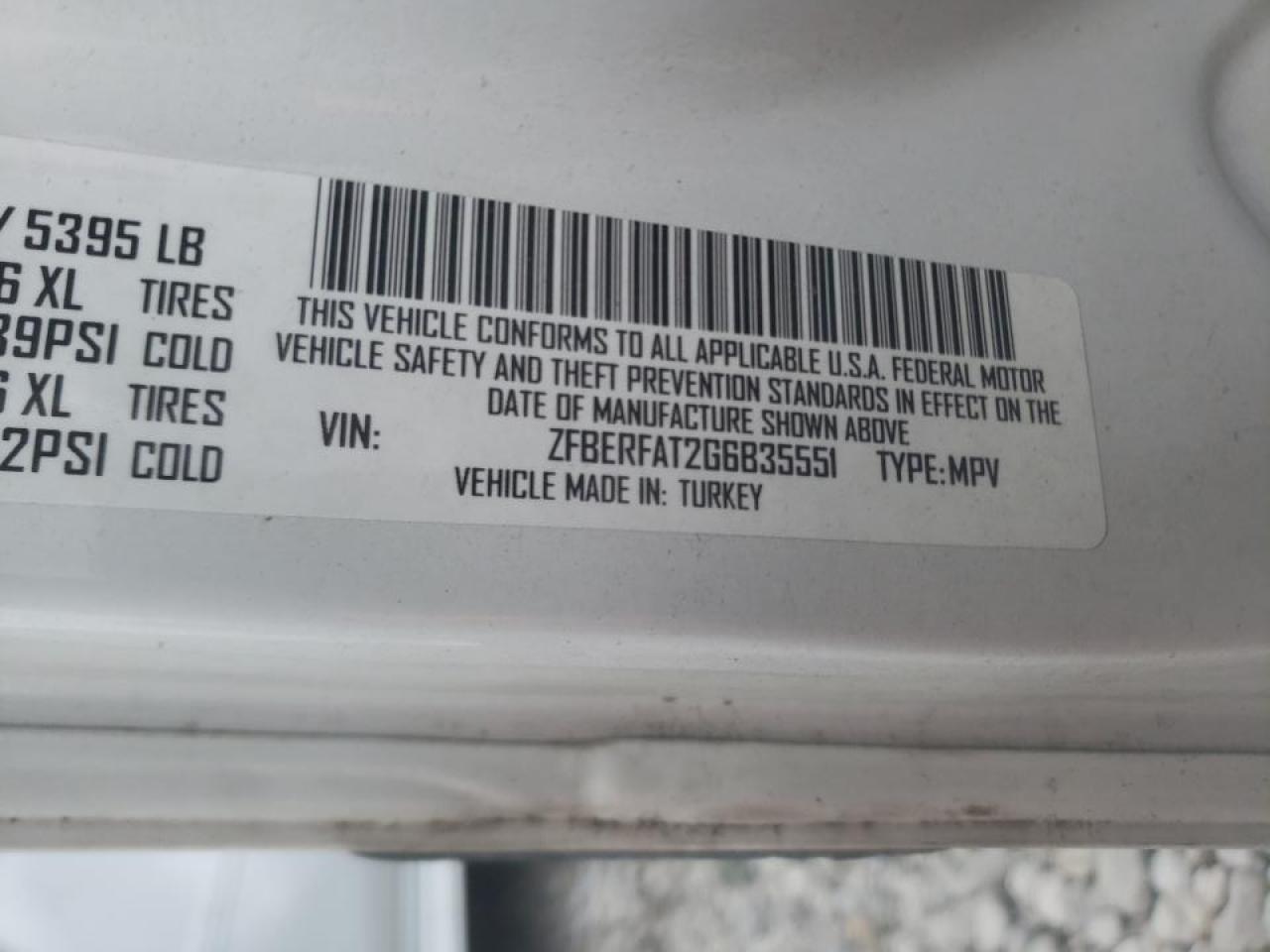 Photo 10 from auction – 2016 RAM PROMASTER with VIN ZFBERFAT2G6B35551