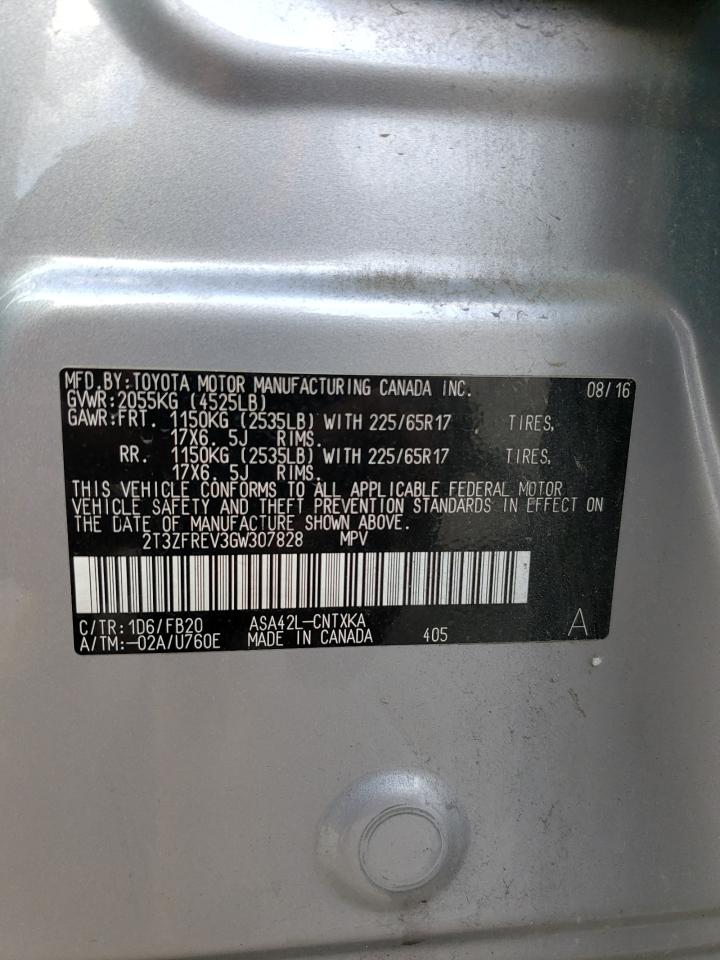 Photo 10 from auction – 2016 TOYOTA RAV4 LE with VIN 2T3ZFREV3GW307828