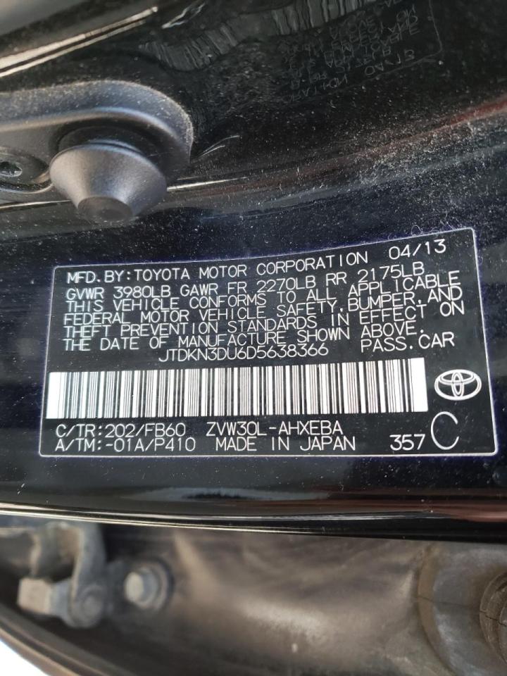 Photo 10 from auction – 2013 TOYOTA PRIUS with VIN JTDKN3DU6D5638366