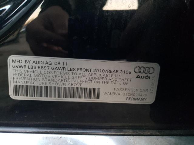 Photo 10 from auction – 2012 AUDI A8 L QUATT with VIN WAURVAFD1CN010470