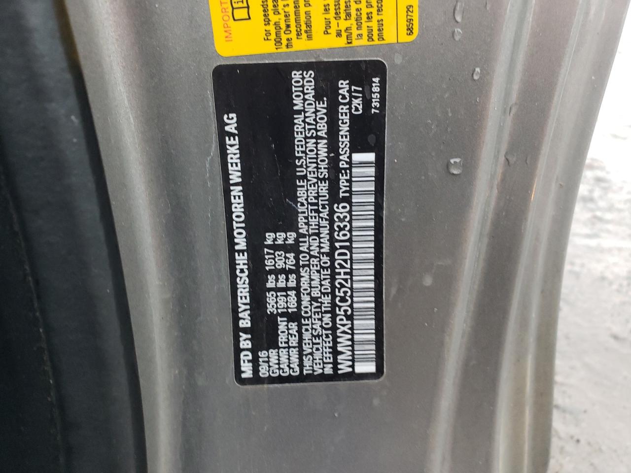 Photo 10 from auction – 2017 MINI COOPER with VIN WMWXP5C52H2D16336