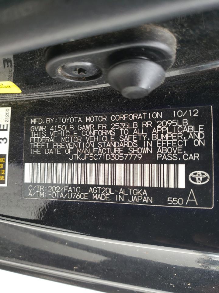 Photo 10 from auction – 2013 TOYOTA SCION TC with VIN JTKJF5C71D3057779
