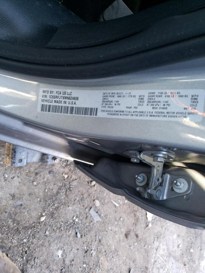 Photo 10 from auction – 2021 RAM 1500 LARAM with VIN 1C6SRFJTXMN624608