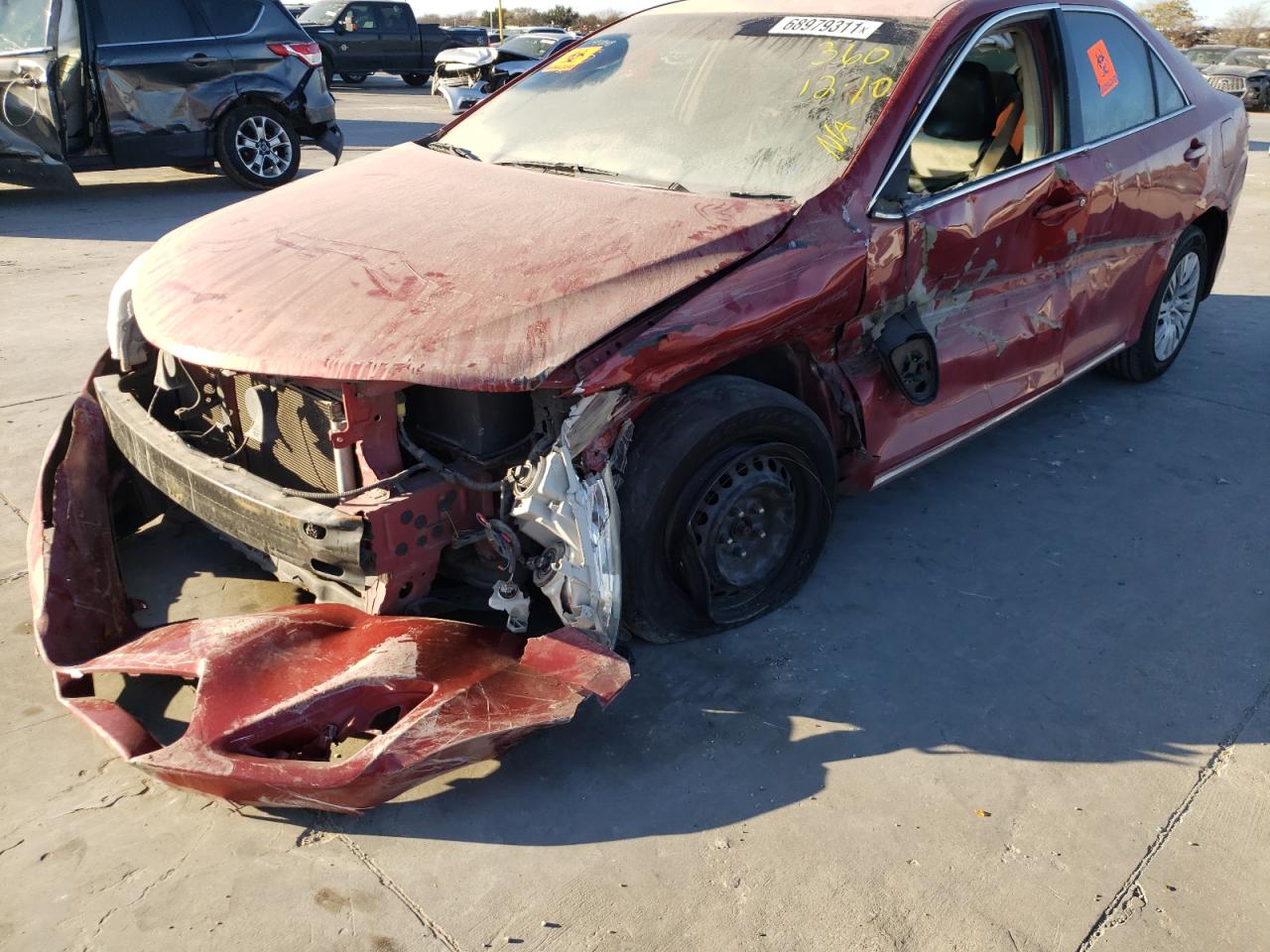 Photo 9 from auction – 2012 TOYOTA CAMRY BASE with VIN 4T4BF1FK5CR203521