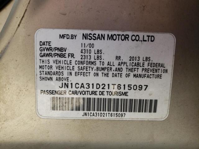 Photo 10 from auction – 2001 NISSAN MAXIMA GXE with VIN JN1CA31D21T615097