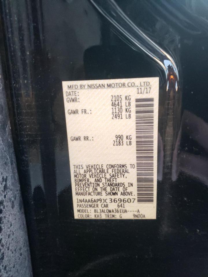 Photo 10 from auction – 2018 NISSAN MAXIMA 3.5 with VIN 1N4AA6AP9JC369607
