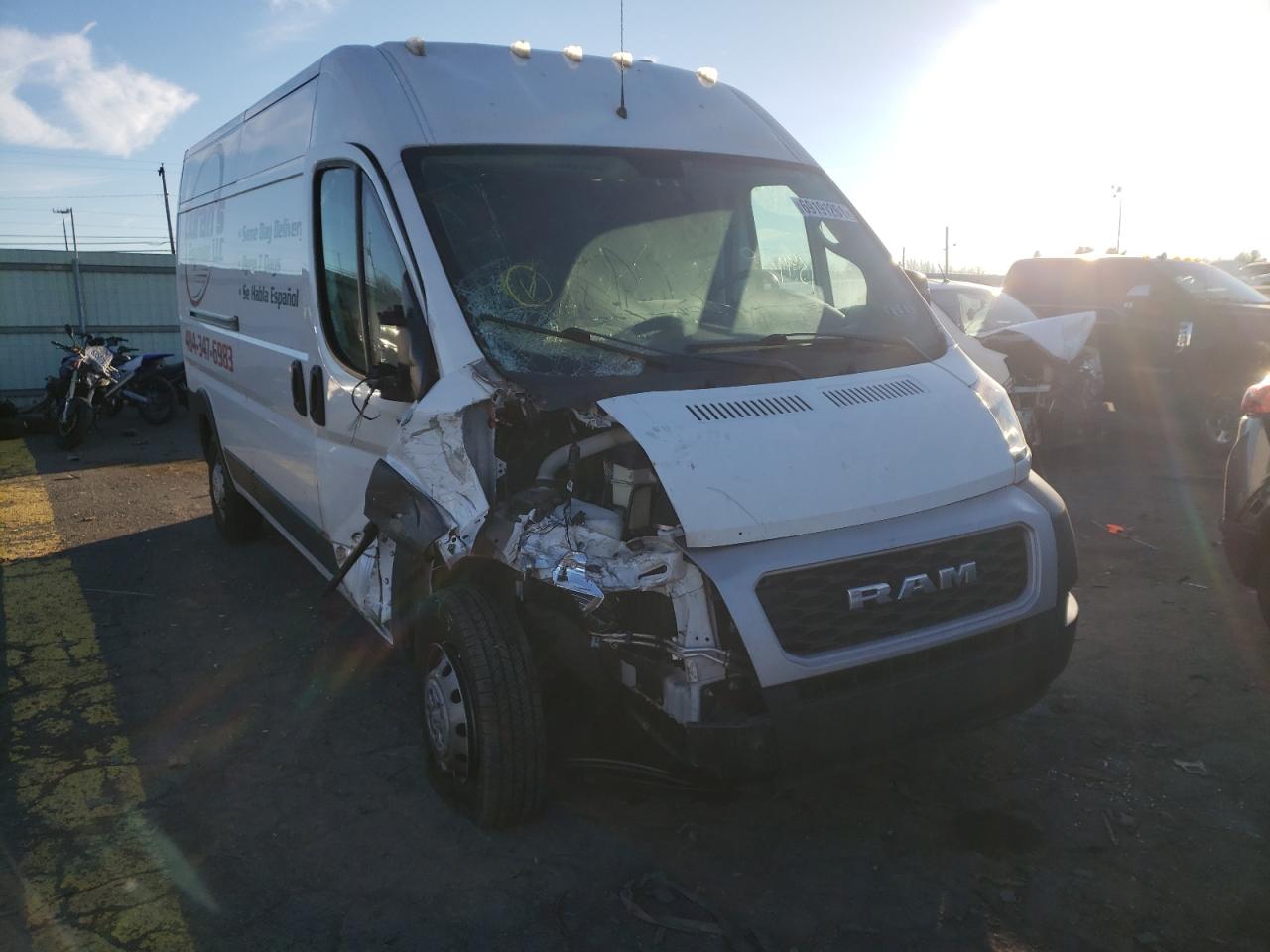 RAM PROMASTER 2019 with VIN 3C6TRVDG2KE529409 - Photo from auction