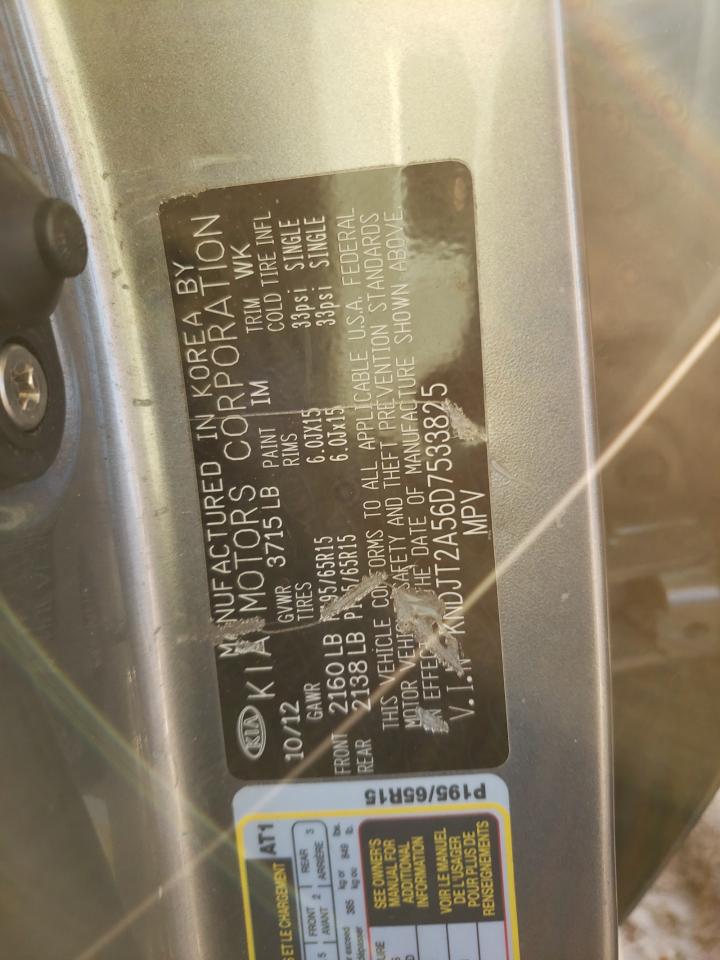 Photo 10 from auction – 2013 KIA SOUL with VIN KNDJT2A56D7533825