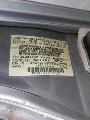 Foto 10 de la subasta – 2007 NISSAN VERSA S con VIN 3N1BC11E27L451690