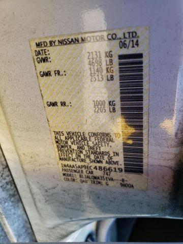 Photo 10 from auction – 2014 NISSAN MAXIMA S with VIN 1N4AA5AP9EC486619