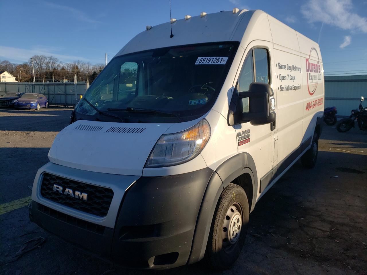 Photo 2 from auction – 2019 RAM PROMASTER with VIN 3C6TRVDG2KE529409