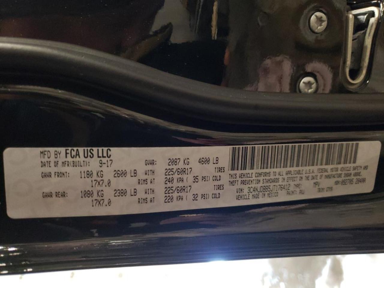 Photo 10 from auction – 2018 JEEP COMPASS LA with VIN 3C4NJDBB5JT176412