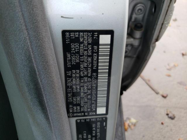 Photo 10 from auction – 1999 MERCEDES-BENZ E 320 with VIN WDBJF65H9XA812758