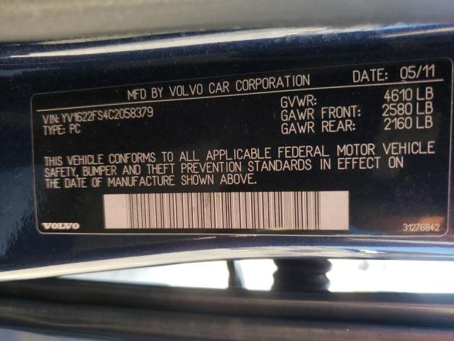 Photo 10 from auction – 2012 VOLVO S60 T5 with VIN YV1622FS4C2058379